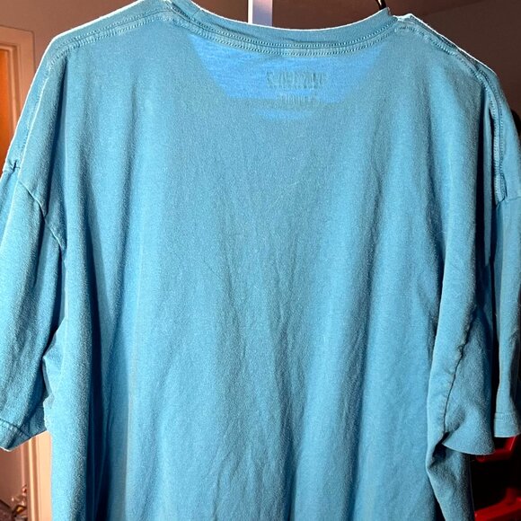 Cowboy Bebop Blue 100% Cotton w Graphic Print of Edward and Ein T-Shirt SZ 3XL - Picture 3 of 3